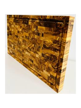 Preview: SmokeMax 2-1 Olivenholz Schneidebrett & Servierbrett – Beidseitig verwendbarer, massiver Holzblock (50 x 30 x 3,5 cm) Preview: Rustikales Olivenholzbrett – perfekt für Küche, BBQ und Servieren.