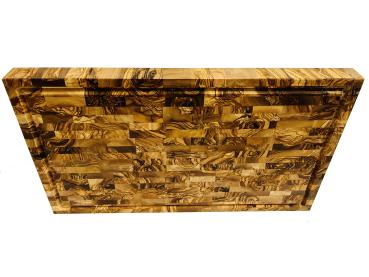 Preview: SmokeMax 2-1 Olivenholz Schneidebrett & Servierbrett – Beidseitig verwendbarer, massiver Holzblock (50 x 30 x 3,5 cm) Preview: Edles Schneidebrett mit natürlicher Maserung und antibakteriellen Eigenschaften.